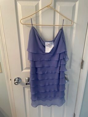 Giorgio Armani Lavender Tiered Silk Skirt